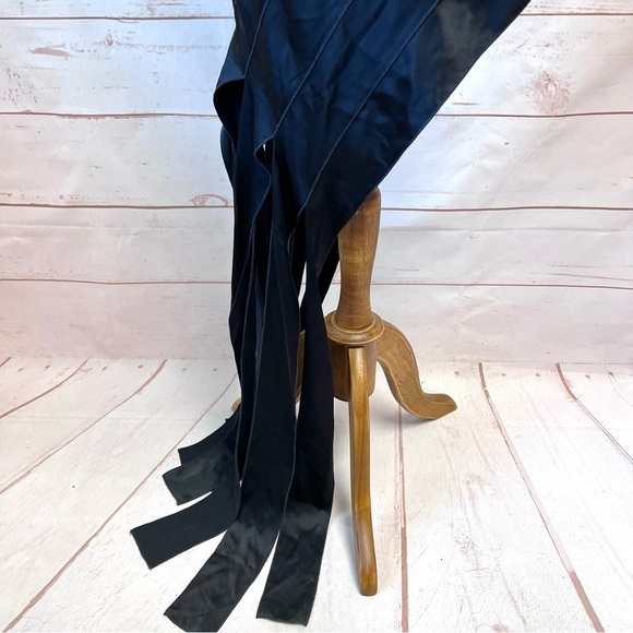 Alexander Wang Silk Asymmetrical Shredded Hem Fringe Sleeveless Tank Dress - Picture 6 of 14